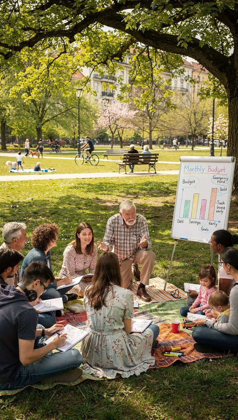 Olvasó egy pénzügyi könyvet tanulmányoz, mely gyakorlati útmutatást és világos pénzügyi stratégiákat kínál kezdőknek.